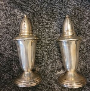 Sterling weighted silver salt and pepper shakers